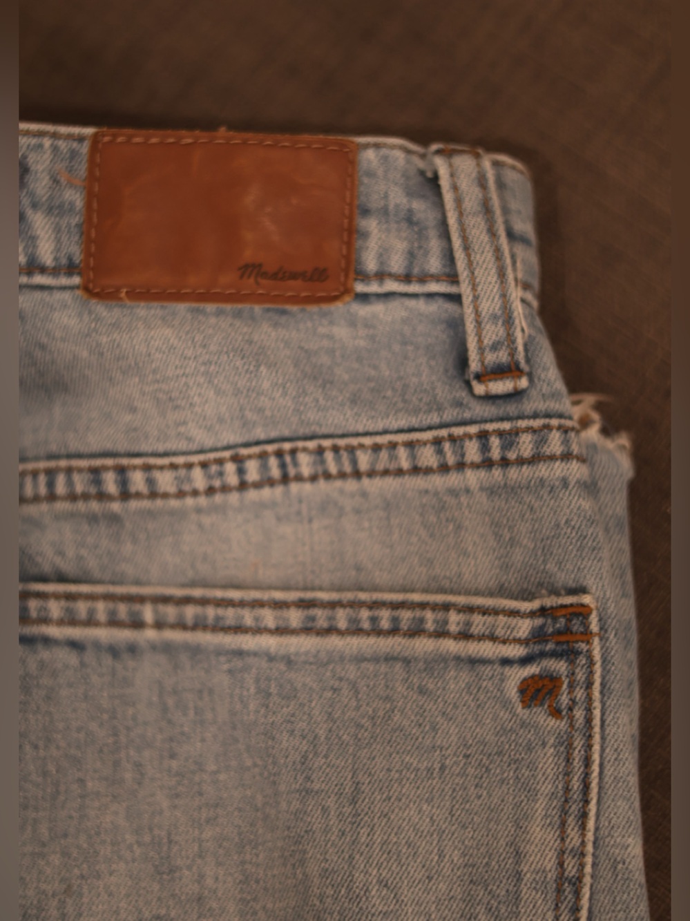 Madewell Wide-Leg Crop Jeans Button Fly Raw Hem Size 23 - Picture 9 of 9
